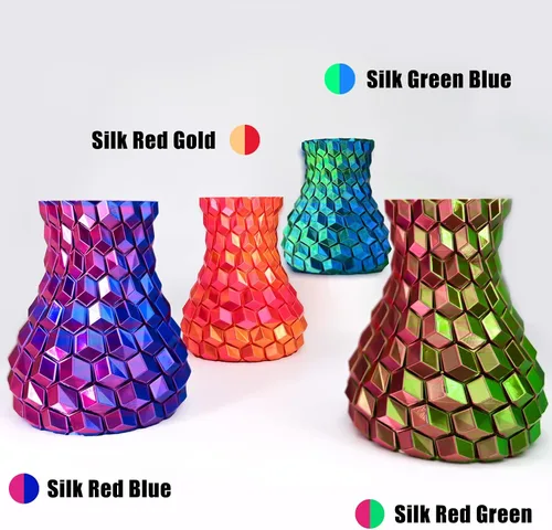 Vista 3 de Filamento para Impresora 3D PLA, Filamento PLA Arcoíris 1.75mm +/-0.02mm, Filamento PLA de Seda de Doble Color, Paquete de Filamento 3D Coextruido 2