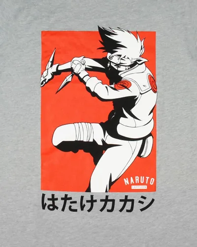 Vista 2 de Camiseta Kakashi Kanji Ringer de Naruto Junior