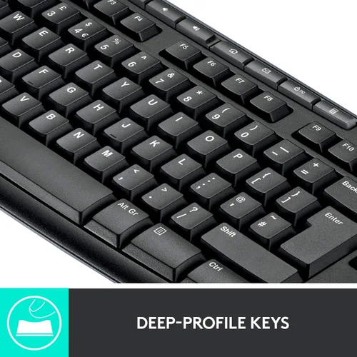 Vista 3 de Logitech combo inalámbrico MK270 de teclado y mouse, Negro