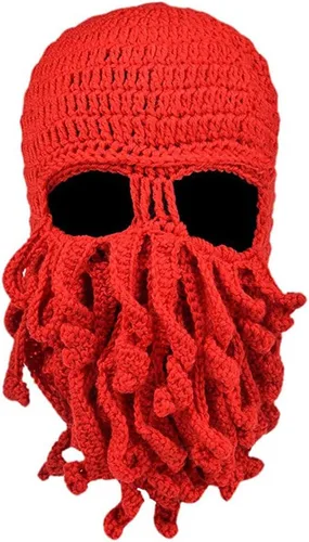 Vista 5 de Sharebeauty Gorro de invierno divertido y cálido para hombres y mujeres, gorro pirata