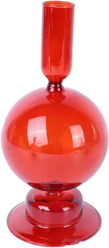 Vista 5 de Candelabros de cristal rojo para decoración del hogar, mesa de comedor, centro de mesa, boda, fiesta, hogar, 1 unidad Rojo 1