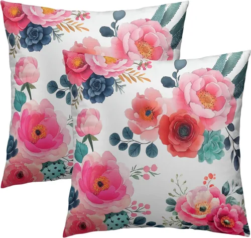 Vista 61 de Fundas de almohada de brújula de ancla, fundas de almohada náuticas para exteriores, fundas de cojín decorativas de rayas azules y blancas, fundas