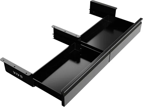 Vista 10 de VIVO DESK-AC03A-B - Cajón deslizante para debajo del escritorio de 16 pulgadas sin funda, organizador de almacenamiento de oficina en casa, negro