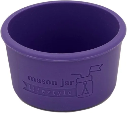 Vista 5 de Mason Jar Lifestyle - Fundas de silicona de boca ancha de 8 onzas para proteger tarros Kerr (multicolor americana)