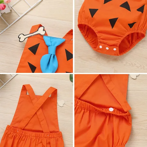 Vista 5 de IMEKIS Newborn Baby Caveman Costume 1st Birthday Outfit Romper Halloween Cosplay Cake Smash Photo Shoot for Boys Girls