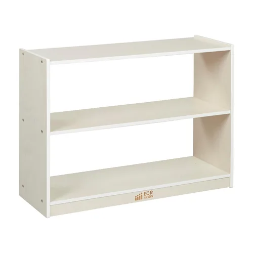 Vista 12 de ECR4Kids Gabinete de almacenamiento móvil de isla con 2 estantes, Muebles para aulas, Lavado gris