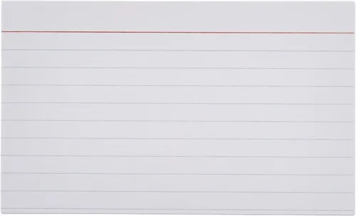Vista 2 de Amazon Basics Tarjetas de índice rayadas, 1000 unidades, 10 paquetes de 100, blancas, 3 x 5 pulgadas