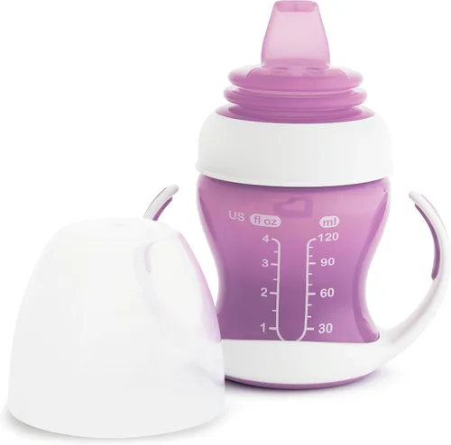 Vista 5 de Munchkin® Gentle™ Transition Sippy Trainer - Vaso de 4 onzas, paquete de 2, morado Púrpura