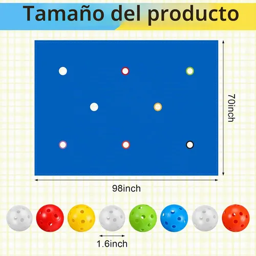 Vista 3 de Kathfly Blue Hole Canvas - Juego de construcción de equipos de 98 x 70 pulgadas, 8 bolas Group Activity for Corporate Training, School Events