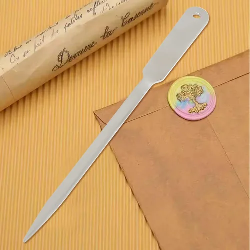 Vista 3 de Honbay Cuchillo para abrir cartas, herramienta de apertura de cartas, cortadora de sobres de acero inoxidable, abridor de sobres de metal