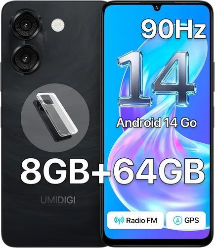 Vista 10 de UMIDIGI Teléfonos celulares desbloqueados G9A Android 14 2025, 6.75 pulgadas HD+ 90Hz pantalla Smartphone, 8 (4+4) GB+64GB 2TB procesador Octa-Core