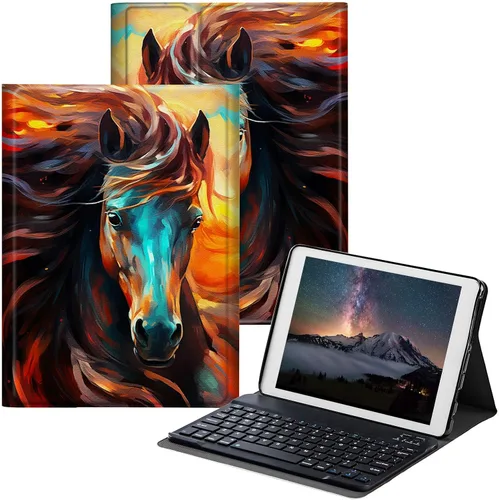 Vista 13 de Funda para Samsung Galaxy Tab S6 Lite 2022/2020 con teclado inalámbrico desmontable y soporte ajustable para proteger la tableta para Samsung Galaxy