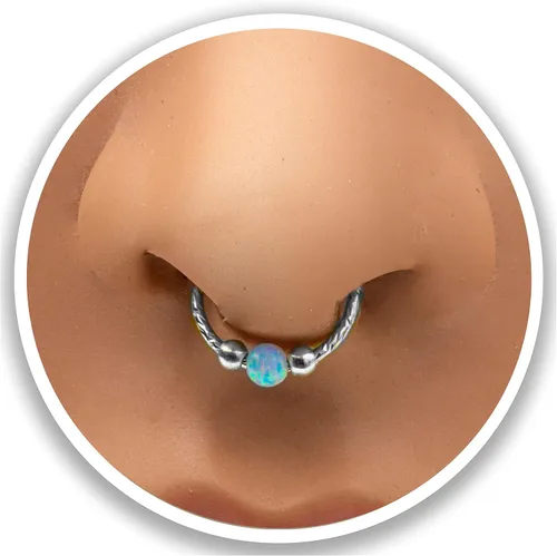 Vista 12 de Fake Opal Septum Rings