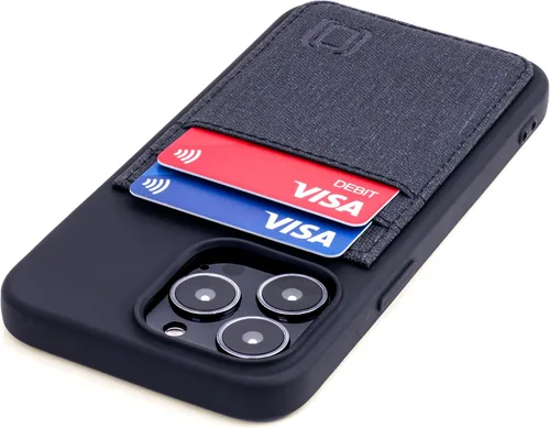 Vista 13 de Dockem Funda tipo cartera para iPhone 13 con carcasa de silicona líquida, placa de metal integrada para montaje magnético y 2 bolsillos para Negro