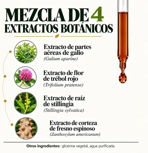 Vista 6 de Drenaje Linfático Gotas, 4 Extractos Botánicos, Balance de Líquidos