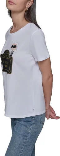 Vista 3 de Karl Lagerfeld Womens Karl Character Graphic T-Shirt