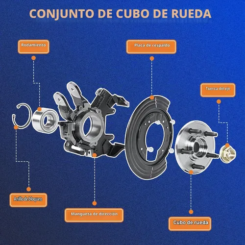 Vista 7 de Maxfavor 4 piezas de rodamiento de rueda trasera y conjunto de buje Compatible con Ford Ranger 1984-2009 / F-150 1983-2003 / Explorer 1991-2001