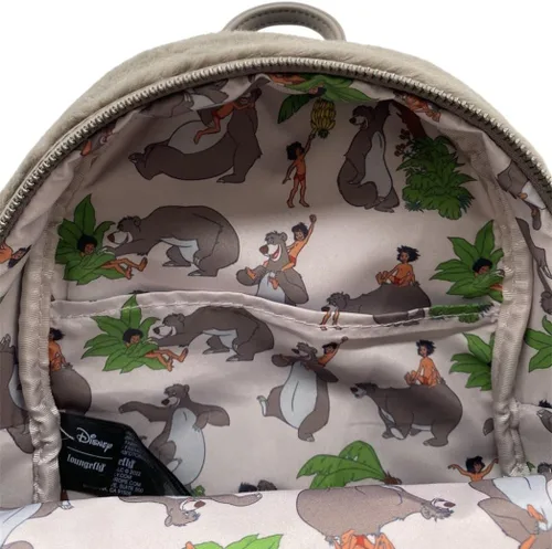 Vista 8 de Loungefly Jungle Book Baloo Bear Cosplay - Bolso de hombro con doble correa, Gris