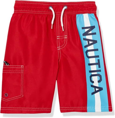 Vista 22 de Nautica Traje de baño para niños con protección solar UPF 50+ Explotado Verde Neón Fk17