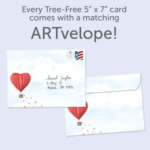 Vista 2 de Tree-Free Greetings - Tarjeta de felicitación de aniversario - Diseños artísticos - 1 tarjeta + sobre a juego - Fabricada en Estados Unidos - 100%