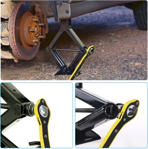 Vista 3 de Windspeed Llave de gato de coche Herramienta de trinquete Llave de tijera Llave de trinquete para ahorrar mano de obra Adaptador de mango