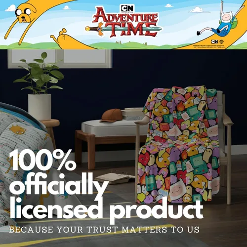 Vista 4 de Adventure Time Ricardio Bedding - Manta de felpa súper suave y acogedora, 46 x 60 pulgadas, (producto oficial) por Franco Collectibles