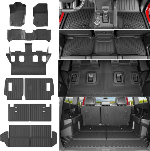 Vista 20 de powoq - Alfombrilla de suelo de 6 asientos compatible con Jeep Grand