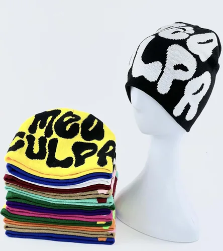 Vista 4 de HAILTH Y2K - Gorros de lana para mujer, gorro de punto acrílico para mujer, gorro de punto inalámbrico para invierno