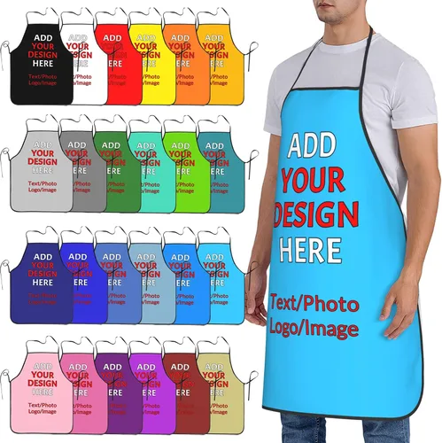Vista 15 de Delantales personalizados con tu imagen, texto, foto, logotipo, diseña tus propios delantales para jardinería, cocina, cocina