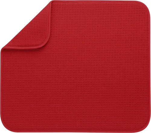 Vista 34 de S&T INC. Tapete de microfibra para secado de platos, reversible y absorbente para cocina, de 16 x 18 pulgadas, color negro