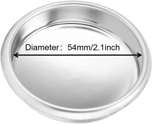 Vista 2 de Cesta de retrolavado de 2.126 in, inserto de acero inoxidable con filtro ciego de metal, accesorios para máquina de café, cesta de filtro ciega