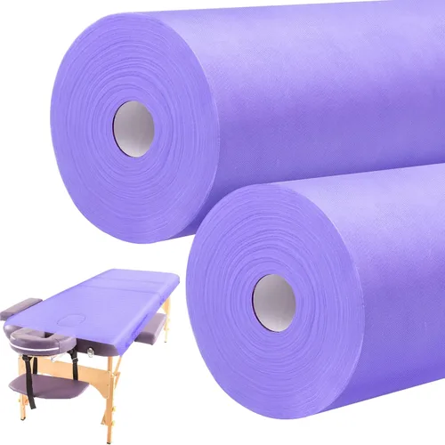 Vista 8 de Tudomro 1 rollo de sábanas desechables no tejidas cubiertas de papel para mesa de masaje, sábanas de masaje de tela no tejida, cubierta de cama