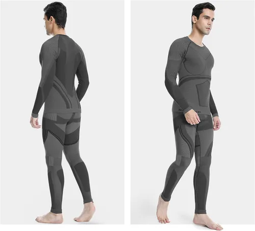 Vista 2 de MEETWEE Manga larga para hombre, gris-1, L