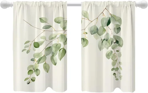 Vista 96 de Shrahala Cortinas blancas S inspiradoras para ventanas de cocina, cortinas negras con palabras cristianas para cafetería, cortinas opacas