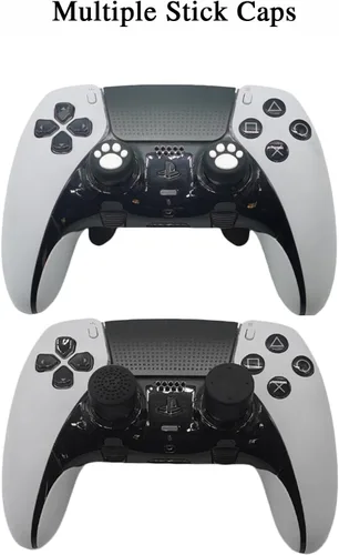 Vista 8 de MOJOXR Funda de silicona para controlador y tapas de palo para PS5 DualSense Edge Wireless Controller, protector antideslizante y 10 tapas de agarre