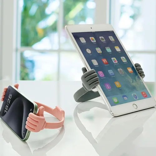 Vista 2 de Honsky Thumbs-up Soporte Porta Teléfono Celular, Soporte Base para Tableta para Escritorio de Mesa Smartphone Teléfono Celular Teléfono Móvil Rosado