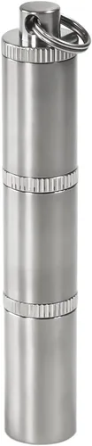 Vista 8 de Pastillero portátil multicapa impermeable, tanque de almacenamiento de equipo puro, pequeño pastillero portátil para medicina, llavero de botella
