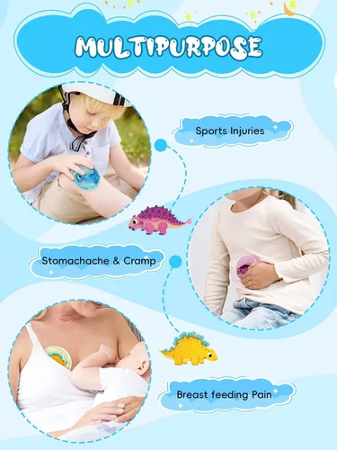 Vista 3 de Paquetes de hielo para niños para golpes (Boo Boos), 6 unidades, elegible para FSA HSA, paquetes de hielo de gel pequeños para bebés para lesiones