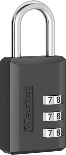 Vista 5 de Master Lock 120Q Candados anchos con llave, 3/4 pulgada, latón macizo, 4 unidades, 647D