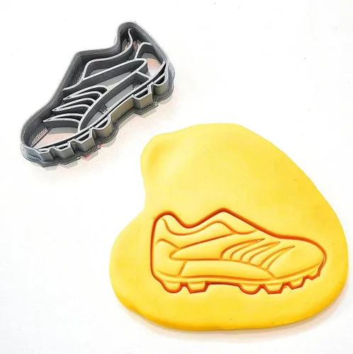 Vista 4 de T3D - Juego de 3 cortadores de galletas de fútbol, pelota, zapatos y camiseta de fútbol, adecuado para pasteles, galletas y fondant, molde