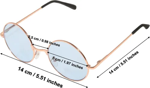 Vista 2 de AWAYTR Juego de 3 piezas de disfraz hippie para mujer, diadema de flores bohemias de los años 70, collar dorado con signo de la paz, lentes de sol