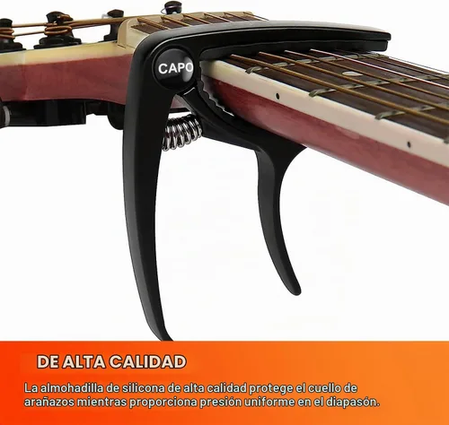 Vista 7 de Cejilla de guitarra acústica y eléctrica - Cejillas de guitarra de 6 cuerdas