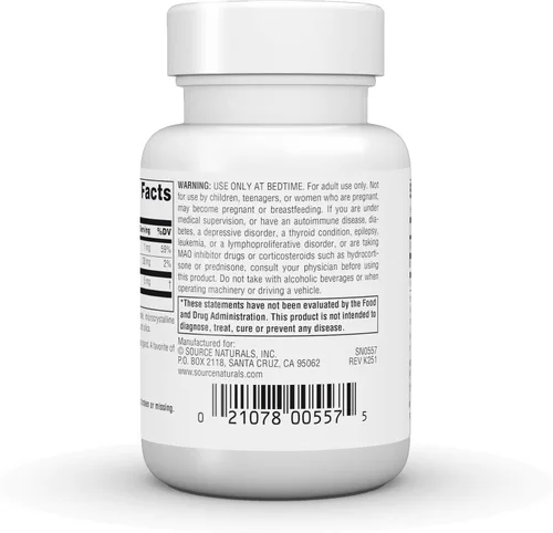 Vista 4 de Source Naturals Melatonina, Ayuda a Promover el Sueño*, 5 mg - 120 Tabletas