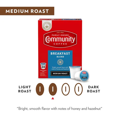 Vista 4 de Community Coffee - Cápsulas de café sabor Breakfast Blend (mezcla para desayuno), tostado medio, compatible con cafeteras Keurig 2.0 K-Cup