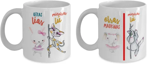 Vista 4 de Regalo para hermana, madrina Taza de Café para Navidad Regalo perfecto para graduados, profesionales y estudiantes de enfermeria Vaso con Negro