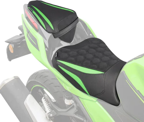 Vista 10 de Almohadilla de Asiento para Motocicleta Delantero Conductor Trasero Pasajero para Kawasaki Ninja400 Z400 2018 2019 2020 2021 2022 2023 2024 2025