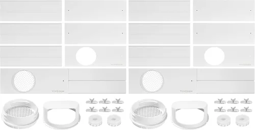 Vista 9 de VIVOSUN Kit de ventilación portátil de puerta corrediza de CA, longitud ajustable de 16.9"/21.2"-88.6", se adapta a mangueras de escape de 5.1