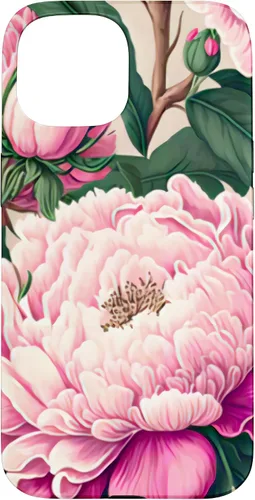 Vista 6 de Funda con diseño artístico de peonía rosa para iPhone 16