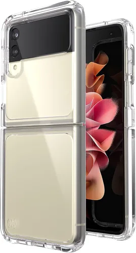 Vista 2 de Speck Productos Funda Presidio Perfect Clear Fold para Samsung Galaxy Z Flip3 5G, transparente/transparente