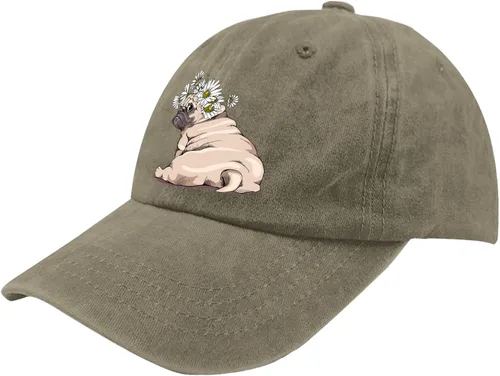 Vista 2 de Caps Pug Dog Dad Hat for Women Graphic Cap Adjustable